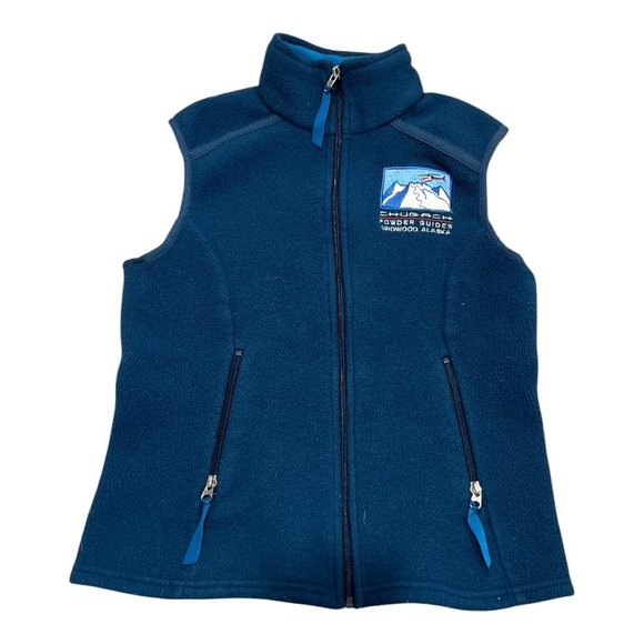 Patagonia blue full zip up vest women’s size medium fits like a small - Picture 1 of 7